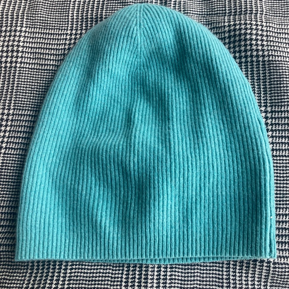 Auxiliary Turquoise Cashmere Knit Beanie